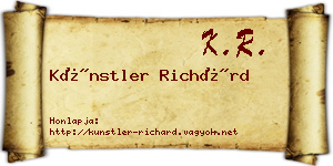 Künstler Richárd névjegykártya